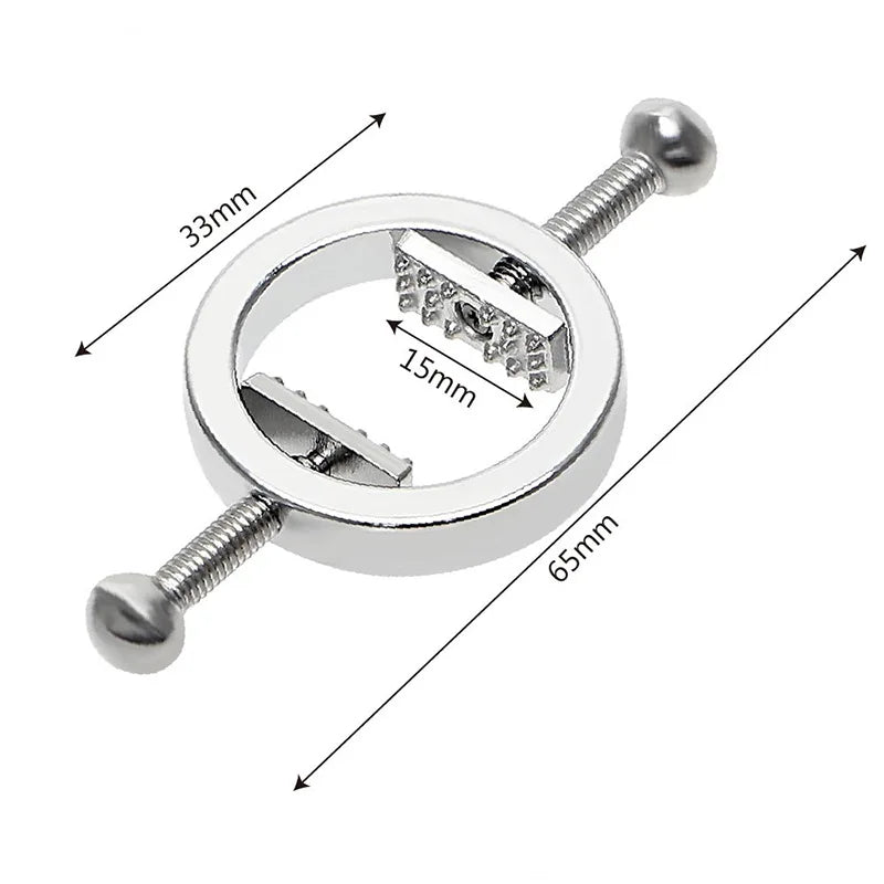 Female Stainless Steel adjustable Nipple Clamp metal Nipple clips breast Bondage Restraints Accessories Fetish sex toy