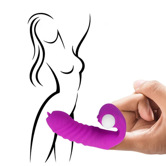 Finger Cover Vibrator Tongue Licking Massager Sex Toys for Women G Spot Orgasm Clitoris Stimulate Couple Flirting Masturbator