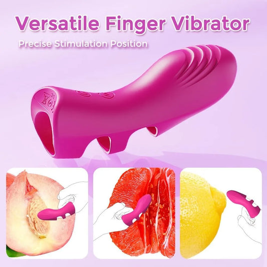 Fingerstall Vibrator Adult Sex Toys for Women 10 Vibrations Clitoral G-Spot Nipple Vagina Mini Vibrator Couples Silicone Sex Toy