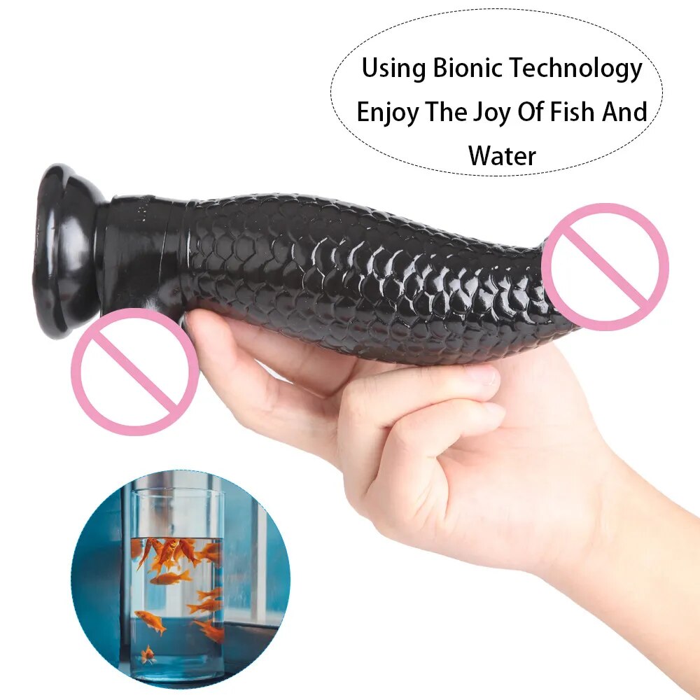 dildo with a fish hook in it Fish Scale Animal Dildo With Suction Cup Adult Sex Toys For Women Dild – GXLOCK Store