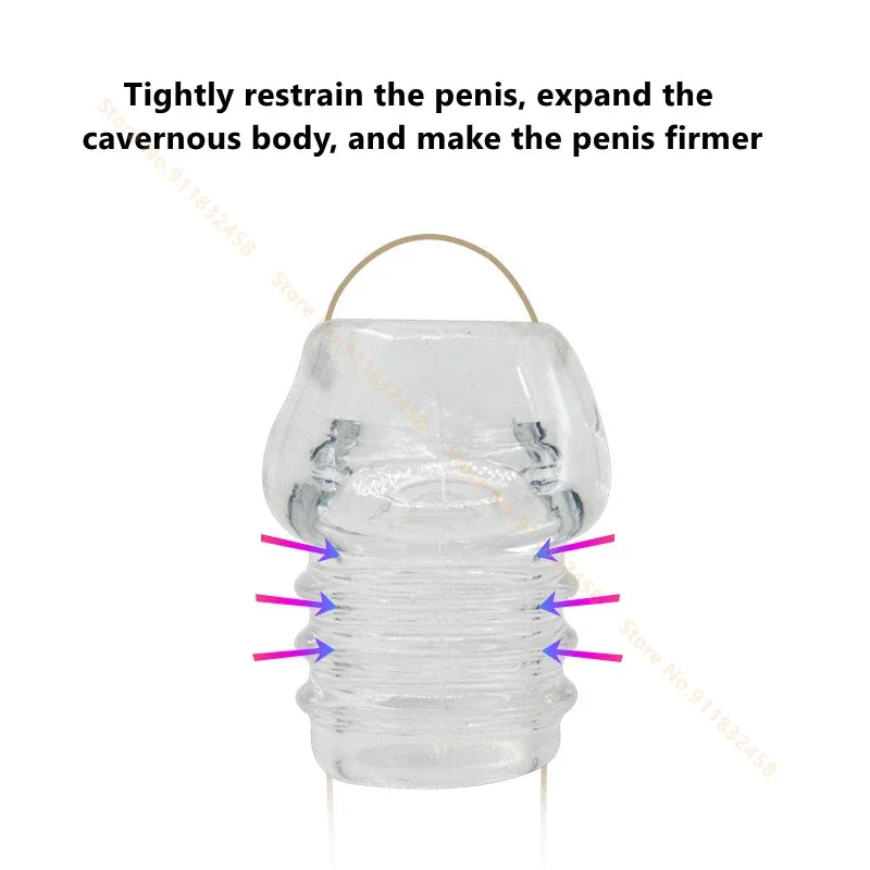 Foreskin Correction Cock Ring Penis Time Delay Erection Enhance Sleeve Sex Toys For Men