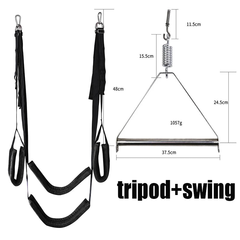 Four Pad Soft Sex Swing Sex Furniture Fetish Bondage Adult Game Seat Slave Slings Swings Adjustable Straps for Couples Sex Toys