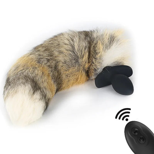 Fox Tail Anal Vibrator Cosplay Butt Plug