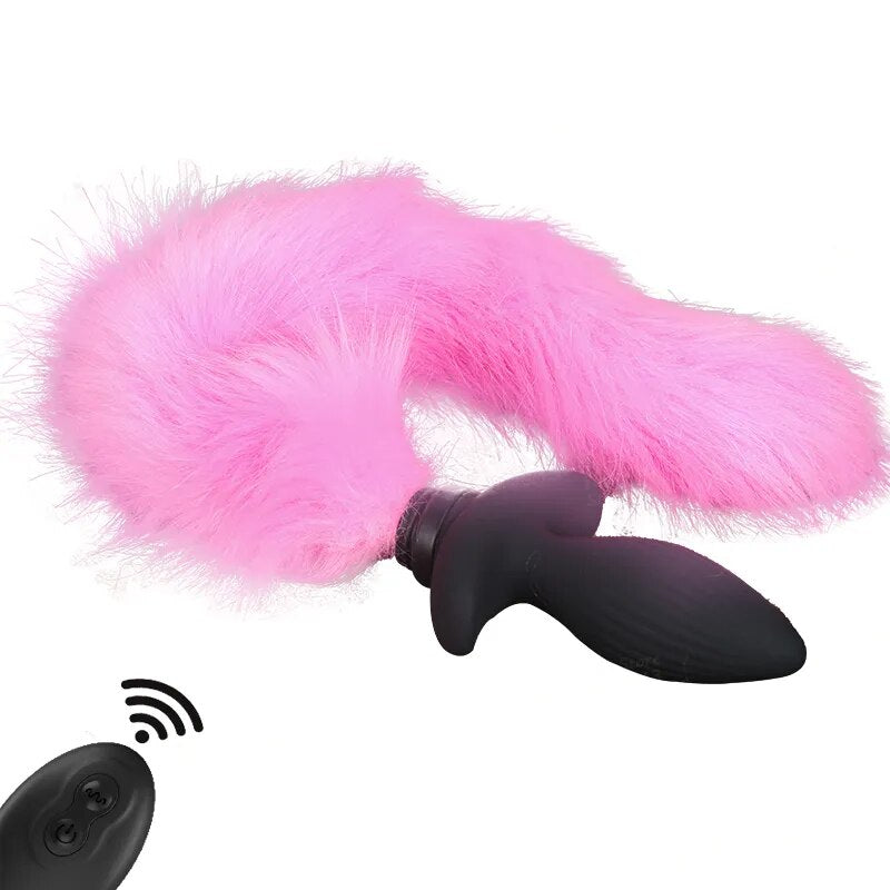 Fox Tail Anal Vibrator Cosplay Butt Plug