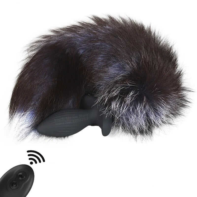 Fox Tail Anal Vibrator Cosplay Butt Plug