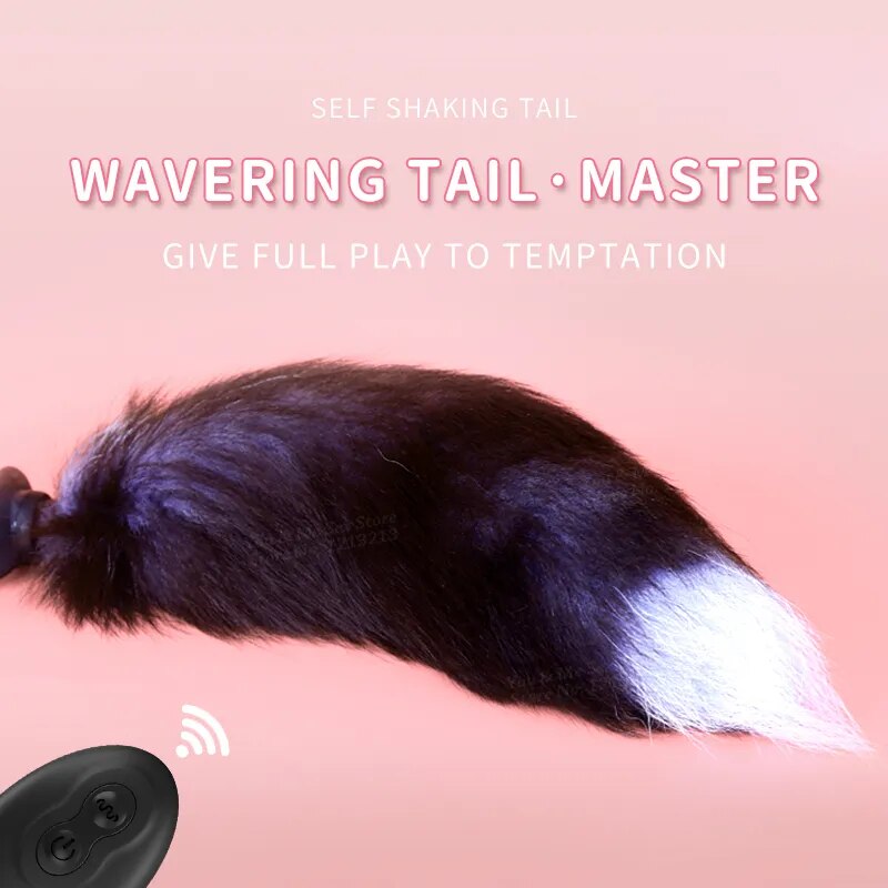 Fox Tail Vibrator Female Butt Plug