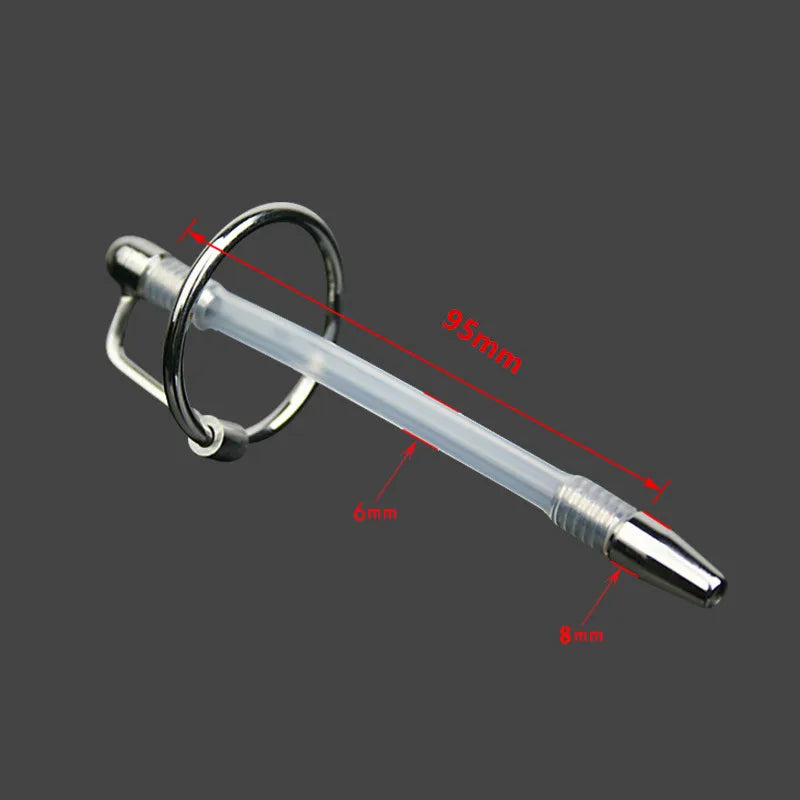 Free shipping urethral sound penis plug probe catheter Prince Wand male hands free masturbator ball stretcher sex toy for man