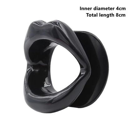 Full Silicone O Ring Gag Strap,Open Mouth Bite Gag,Fetish Oral Fixation BDSM Toys,Sex Slave Bondage Muzzle SM Couple Flirt Tools