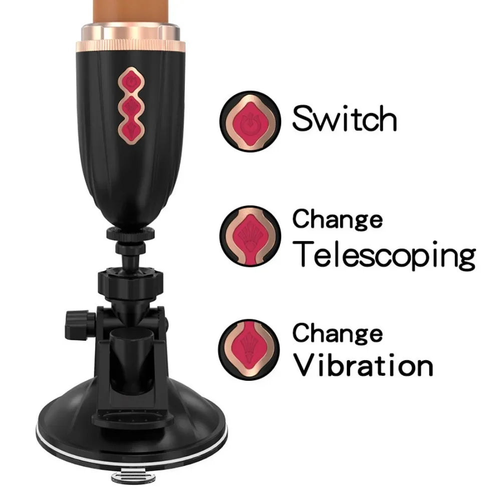 Fully Automatic Telescopic Vibrator Masturbation Machine Female Masturbator Dildo Vibrator Vaginal Toy Female Orgasm Sex Toys