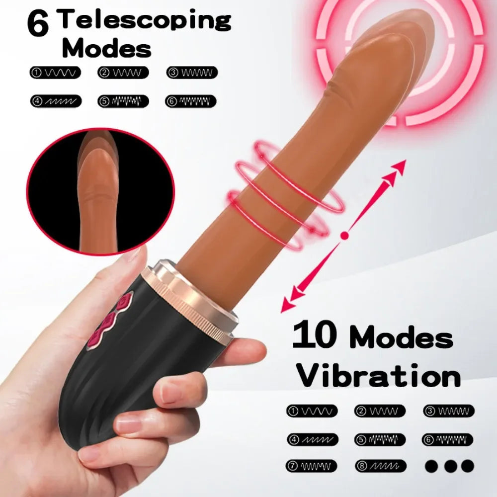 Fully Automatic Telescopic Vibrator Masturbation Machine Female Masturbator Dildo Vibrator Vaginal Toy Female Orgasm Sex Toys