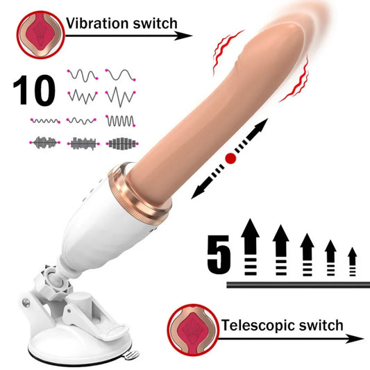 Fully Automatic Telescopic Vibrator Masturbation Machine Female Masturbator Dildo Vibrator Vaginal Toy Female Orgasm Sex Toys