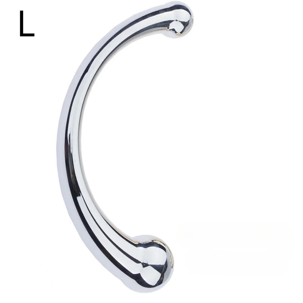 G Spot Metal Wand Anal Prostate Massage Stick Stimulate Fetish butt plug Curved Dual Ended Masturbation Sex Toy for Women Man