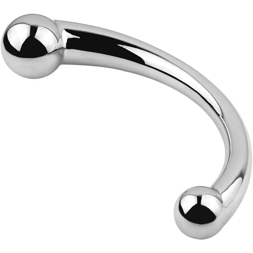 G Spot Metal Wand Anal Prostate Massage Stick Stimulate Fetish butt plug Curved Dual Ended Masturbation Sex Toy for Women Man