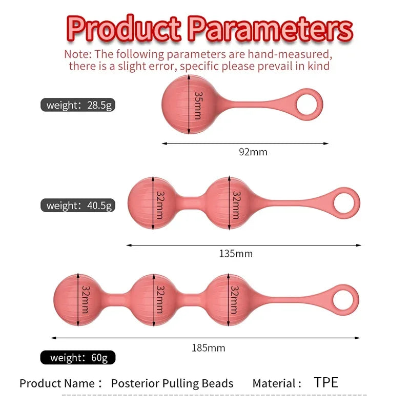 G-spot Anal Plug Vagina Balls Prostate Kegel Toy Silicone Anal Plug Stimulation Massage Dilator Alternative Sex Toys for Woman