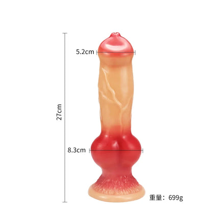 Giant Animal Dildo XXL Realistic Big Knot Dog Dildos Vaginal Stimualtor G-Spot Masager Penis with Sucker Masturbator for Women