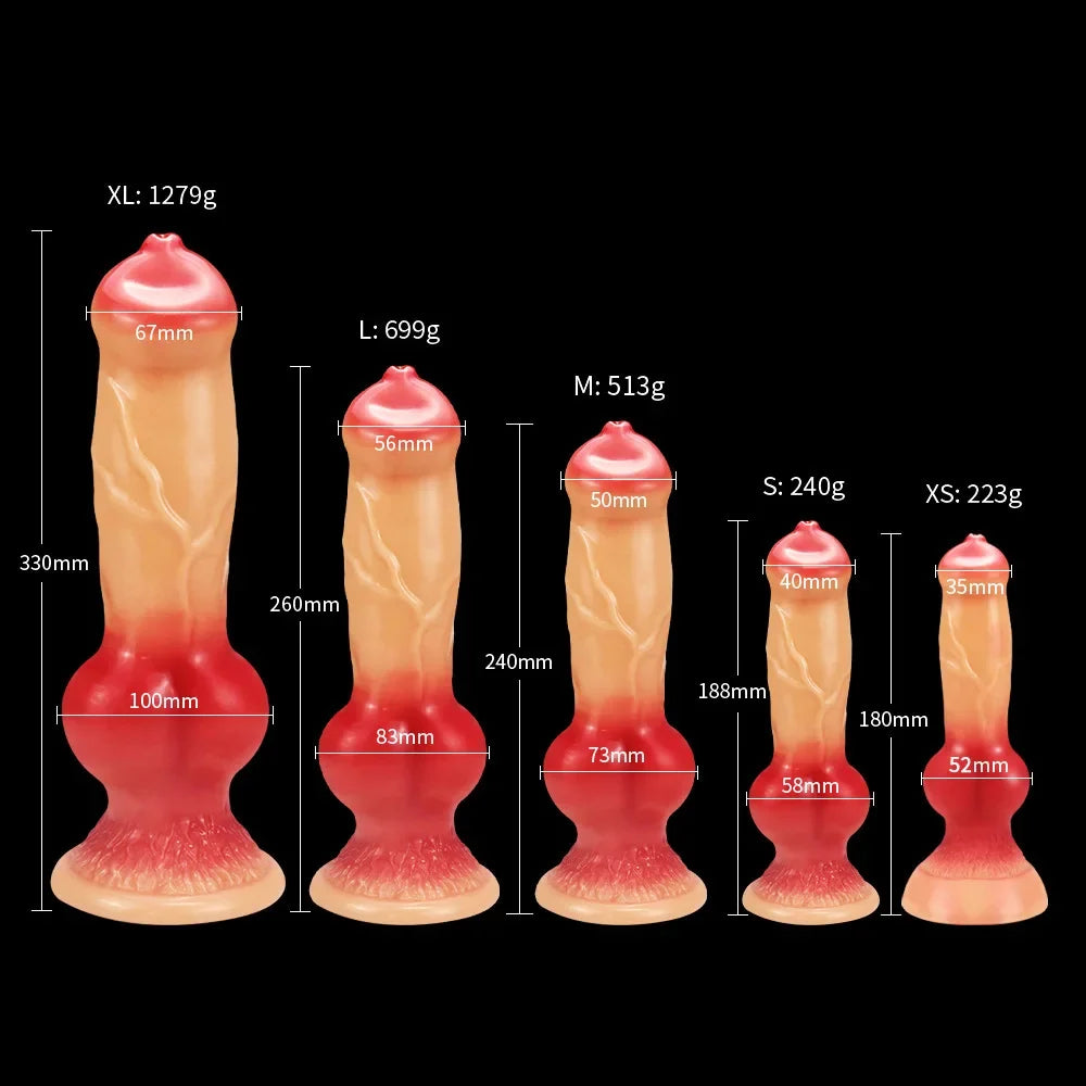 Giant Animal Dildo XXL Realistic Big Knot Dog Dildos Vaginal Stimualtor G-Spot Masager Penis with Sucker Masturbator for Women