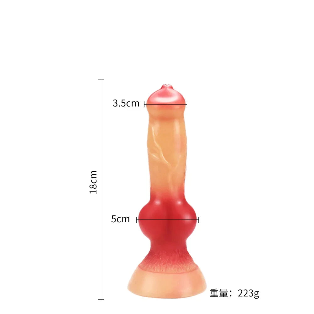 Giant Animal Dildo XXL Realistic Big Knot Dog Dildos Vaginal Stimualtor G-Spot Masager Penis with Sucker Masturbator for Women