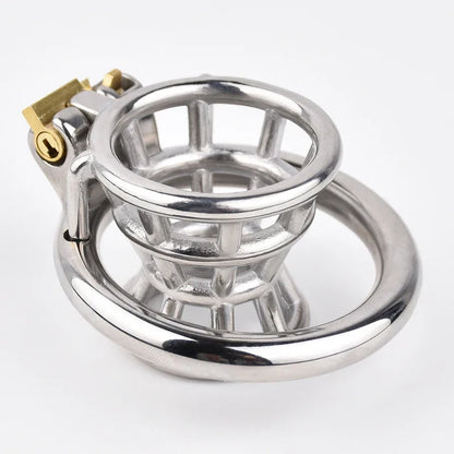 Girdle Design Metal Chastity Cage Curved Penis Ring For Men 304 Stainless Steel Cock Cage BDSM Sex Toys For Adults Sex Products