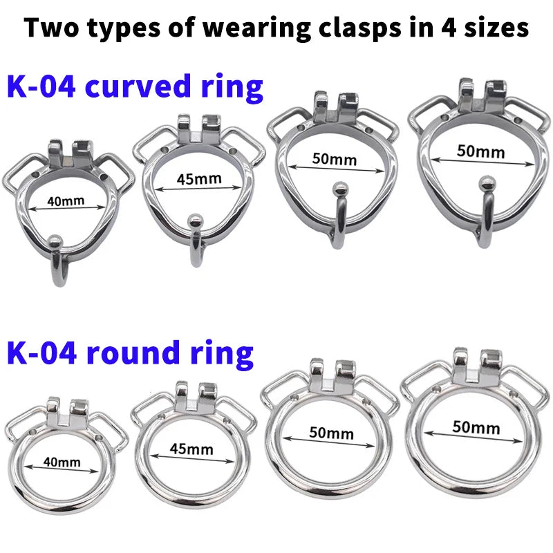 Girdle Design Metal Chastity Cage Curved Penis Ring For Men 304 Stainless Steel Cock Cage BDSM Sex Toys For Adults Sex Products