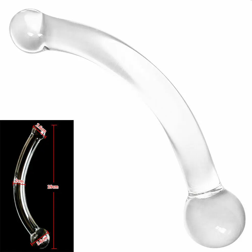 Glass Dildo Anal Plug Crystal Female Masturbation Vagina G-spot Massage Fake Long Penis Cock Sex Toys for Women Men BDSM