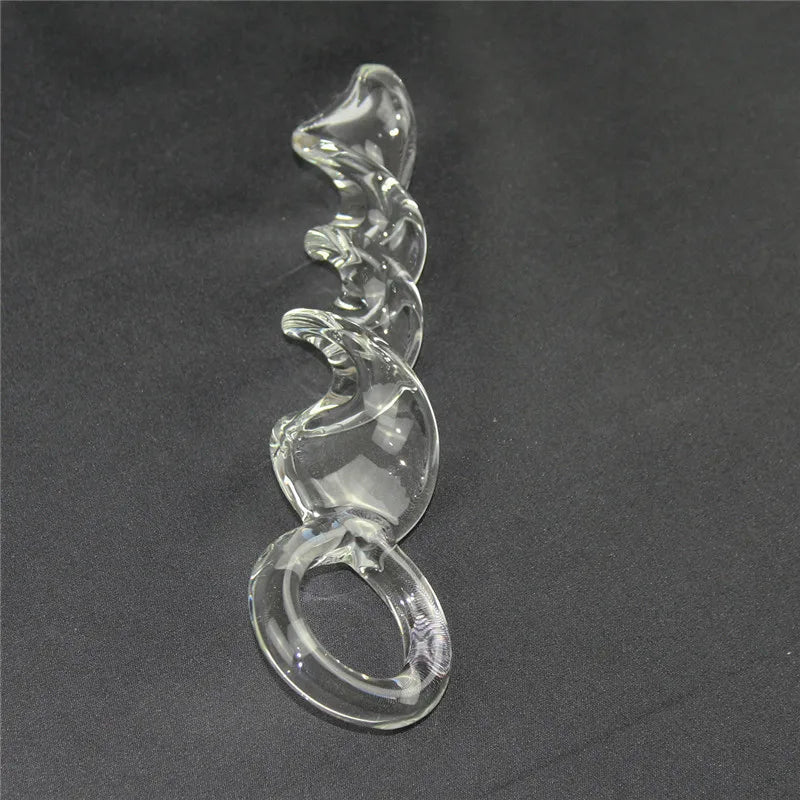 Glass Dildo Anal Plug Crystal Female Masturbation Vagina G-spot Massage Fake Long Penis Cock Sex Toys for Women Men BDSM