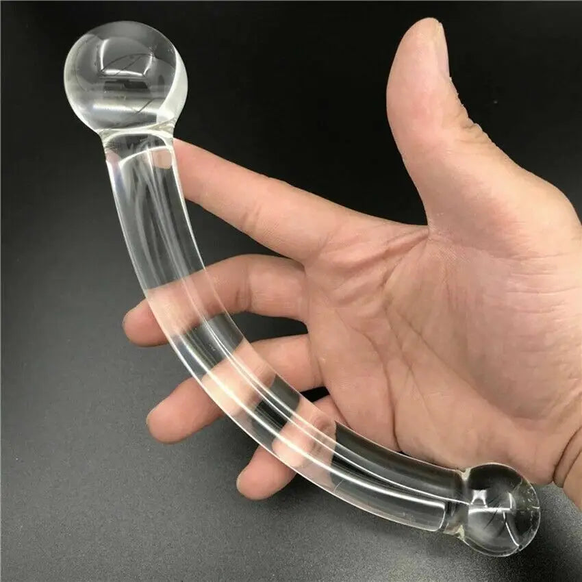 Glass Dildo Anal Plug Crystal Female Masturbation Vagina G-spot Massage Fake Long Penis Cock Sex Toys for Women Men BDSM