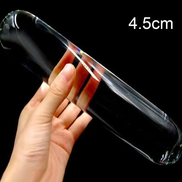 Glass Dildo Female Masturbation Huge Crystal Glass Butt Plug Dildo Rod Massage Stick Clitoral Stimulator Adult Sex Toy