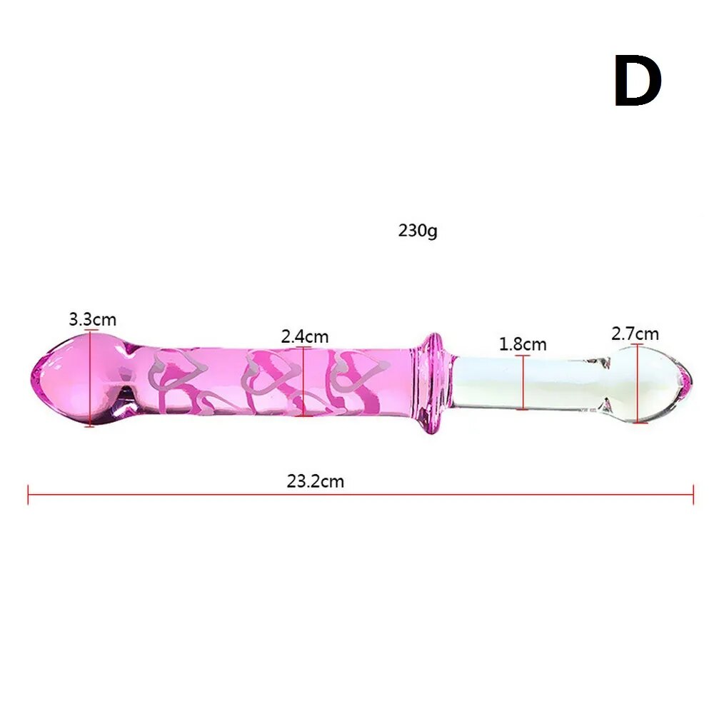 Glass Dildo Realistic Smooth Glass Anal Plug Anal Dildo Buttplug Dilatador Anal Beads Butt Plug Sex Adult Toys For Women Men Gay