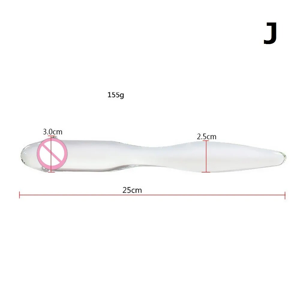 Glass Dildo Realistic Smooth Glass Anal Plug Anal Dildo Buttplug Dilatador Anal Beads Butt Plug Sex Adult Toys For Women Men Gay