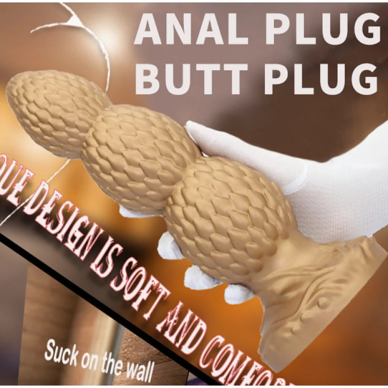 Gold Anal Dildos Butt Plug Silicone Huge Anal Plug Large Buttplug Sex Supplies Dragon Dildo Couples Anal Sex Toys For Men Women