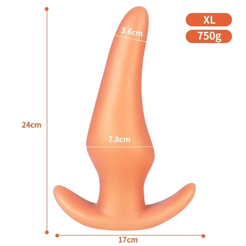 Gold/Black Anal Plug Huge Anal Sex Toys For Women Men Soft Silicone Big Butt Plug Dildo Large Analplug Small Buttplug Adults 18+