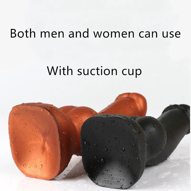 Golden Huge Realistic Dildo Soft Liquid Silicone Artificial Big Penis Strong Suction Cup Female Masturbation Anal Toys for Women