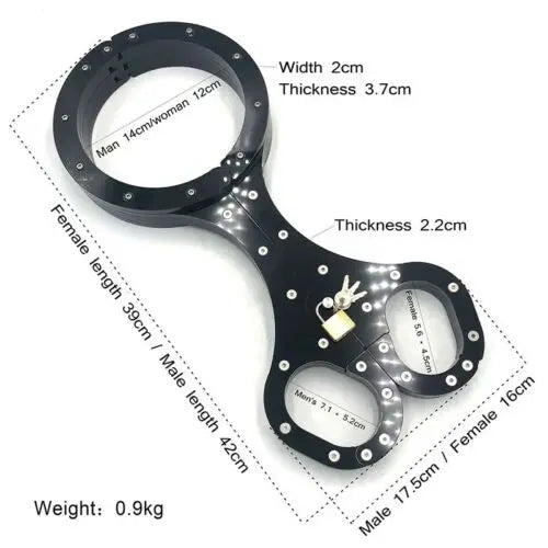 HIGH QUALITY Aluminium Alloy Cangue Sex Furniture Bondage Restraint Neck Collar Bdsm Slave Handcuffs Sex Toy for Adult Couple