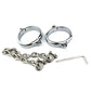 Handcuffs Ankle Cuff Oval Type Metal Bondage Lock BDSM  Wear With Chain Bondage Harness Sex Games Slave Toys For Woman Men