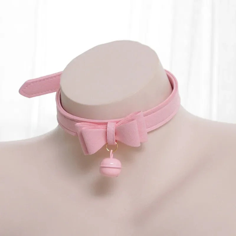 Handmade Sexy Rivet Alternative metal PU Leather Collar Bell Choker slave costume BDSM Bondage Necklace Neckband Sex Toys