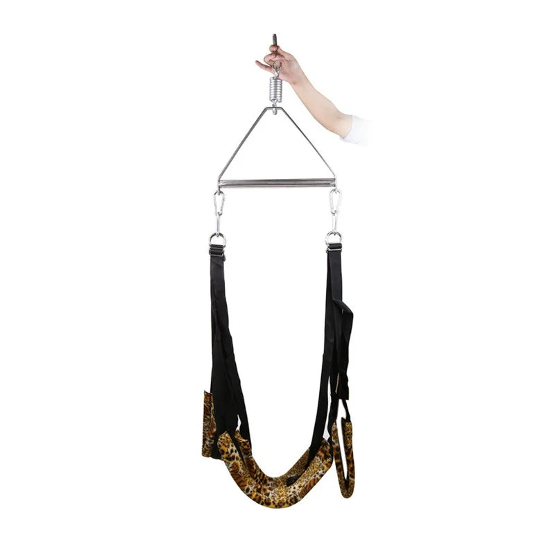 Hanging Sex Swing BDSM Set Metal Tripod and Sex Swing Tease Position Door Sex Swing BDSM Sex Furniture for Couples