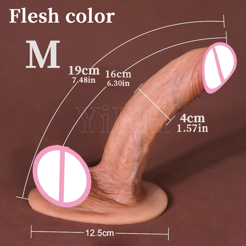 Hard Realistic Dildo Upturned Long Dildo With Powerful Suction Cup Big Cock Artificial Penis For Women Men Adult Sex Toys Anal