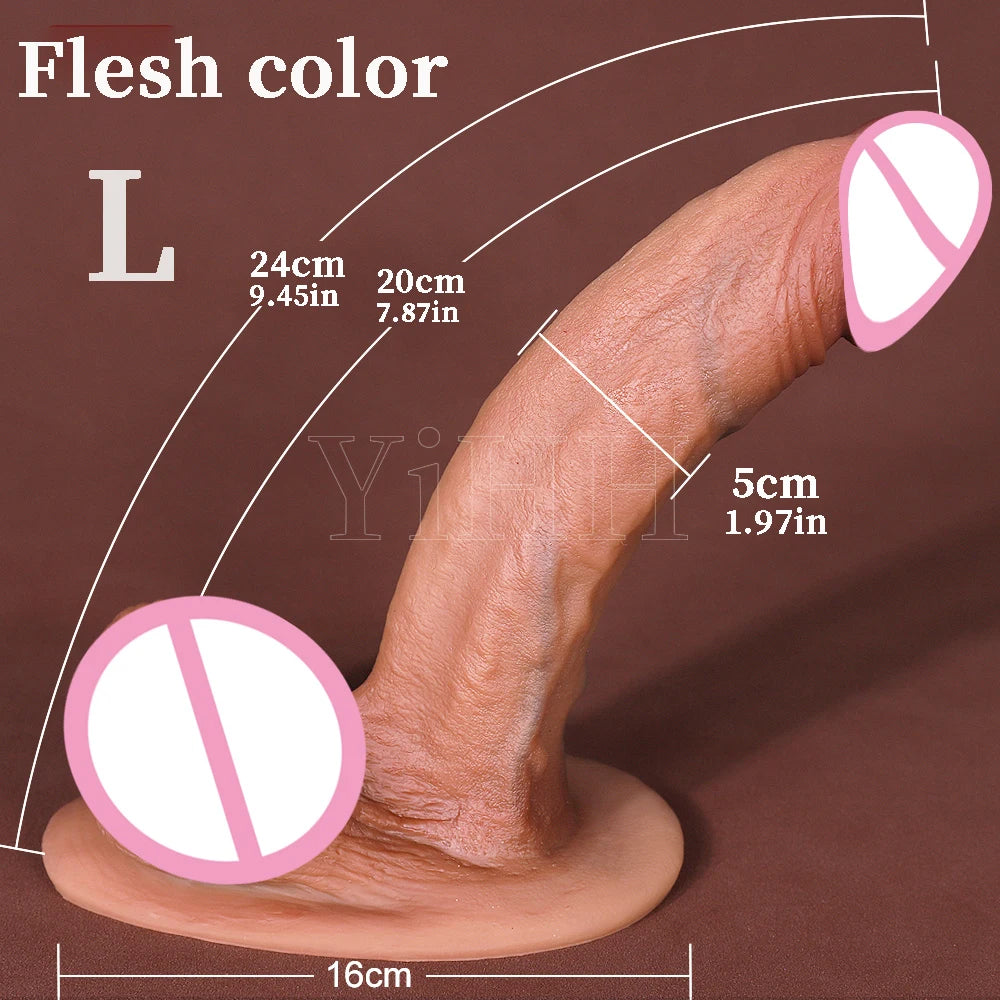 Hard Realistic Dildo Upturned Long Dildo With Powerful Suction Cup Big Cock Artificial Penis For Women Men Adult Sex Toys Anal