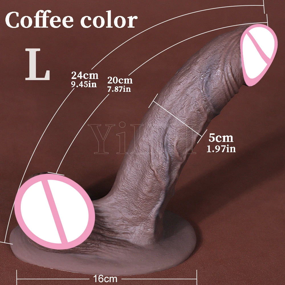 Hard Realistic Dildo Upturned Long Dildo With Powerful Suction Cup Big Cock Artificial Penis For Women Men Adult Sex Toys Anal