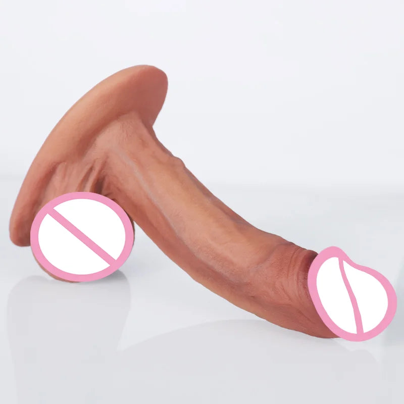 Hard Realistic Dildo Upturned Long Dildo With Powerful Suction Cup Big Cock Artificial Penis For Women Men Adult Sex Toys Anal