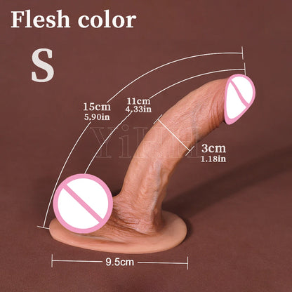 Hard Realistic Dildo Upturned Long Dildo With Powerful Suction Cup Big Cock Artificial Penis For Women Men Adult Sex Toys Anal