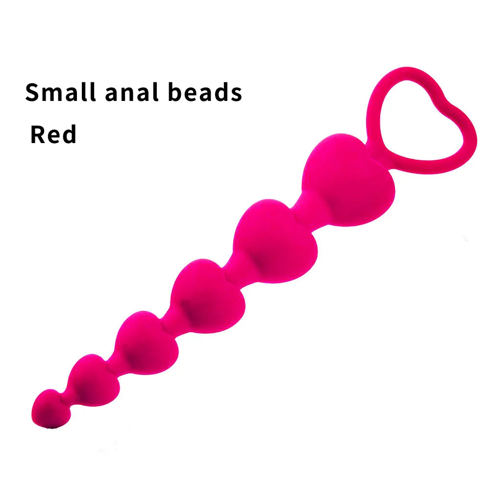 Hard/Soft Silicone Anal Plug Pull Bead Anal Butt Plug Sex Toys for Women Men Couples Masturbators Anus vaginal massage expander