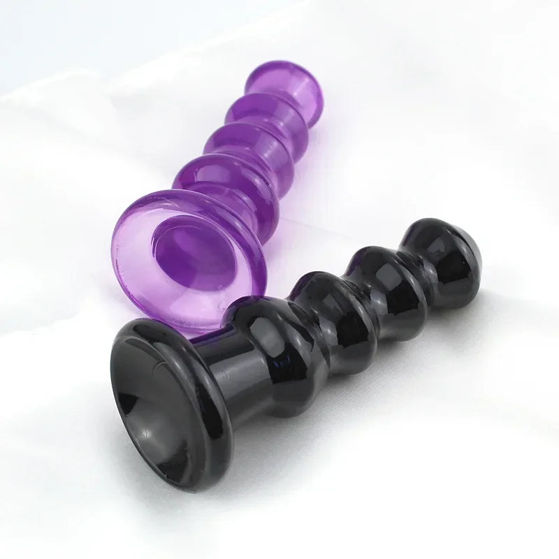 Healthy TPE Gourd Anal Plug Deep Insert Anal Beads Butt Plug Anal Stimulation Expansion Trainer Adult Sex Toy for Women Men