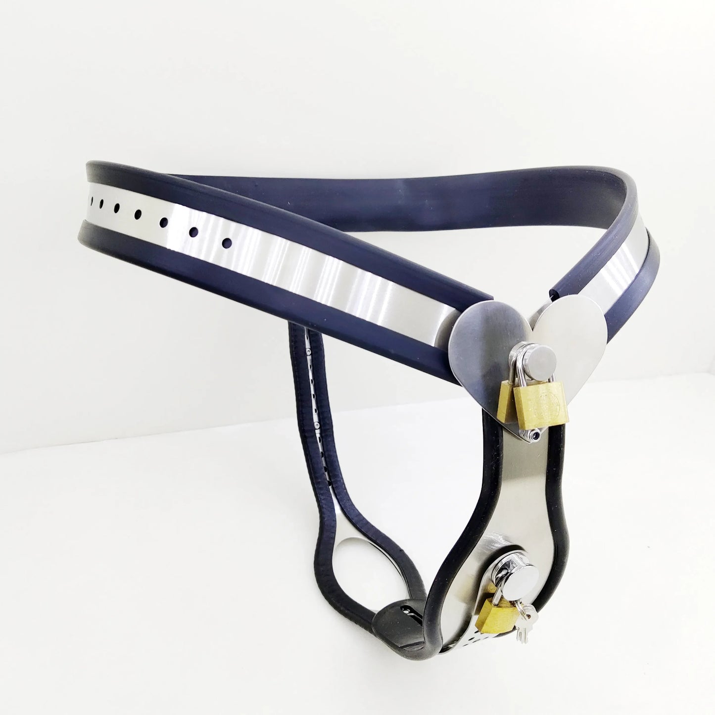 Heart Type Female Chastity Belt Panties BDSM Bondage Metal Chastity Device with Anal Vagina Plug Invisible Sex Toys for Woman