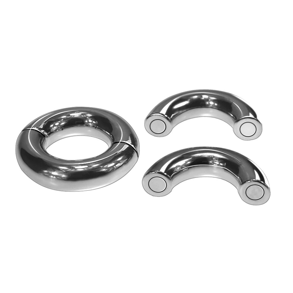 Heavy Duty Magnetic Stainless steel Ball Scrotum Stretcher penis Cock Ring For Big Man Delay vejacula Sex Toy adult product