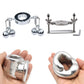 Heavy Duty Metal Male Chastity Ball Stretcher Ring Squeeze Delay Ejaculation Ring BDSM Scrotum Ring Bondage Sex Toys for Men