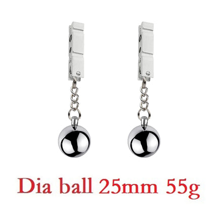 Heavy Nipple Clamp Clips Weight Slave Stimulator Metal Nipple Clips With Ball Weight Breast Bondage Restraint Sex Toy Woman