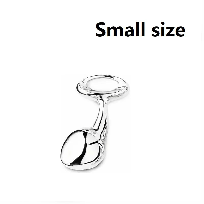 Heavy Stainless Steel Anal Ball Butt Plug Set Small Large Metal Anal Beads Butt Plug Pull Ring Insert Ass Vaginal Sex Toy dildo