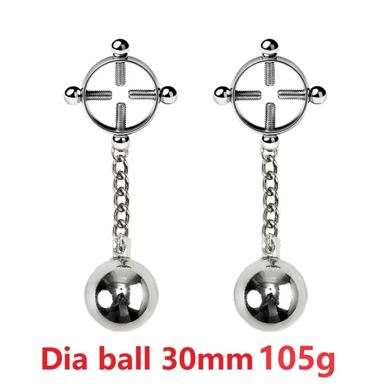 Heavy Weight Nipple Clamp Clips Slave Stimulator Female Metal Weight Nipple Breast Bondage Clips Restraint Sex Toy Woman