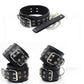 High Quality Black PU Leather Neck Collar Hand Cuffs Ankle Cuffs Sex Toys For Couples Slave Bondage BDSM  Restraints Kit